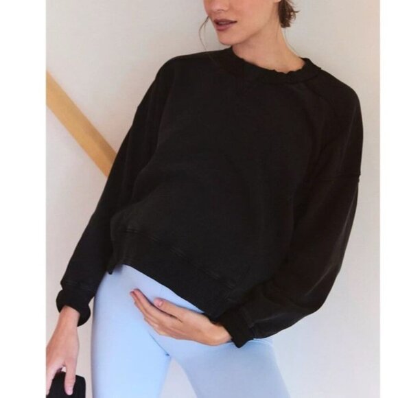 NWT Free People Movement x Hatch Intercept Pullover Small Black Top Sweatshirt - Picture 2 of 13